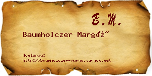 Baumholczer Margó névjegykártya